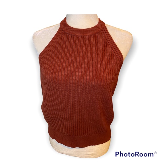 THEORY Waxson burnt paprika knit tank sweater SOLD - Picture 3 of 4